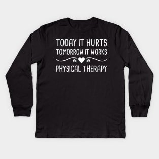 Cute Therapist Physical Therapy Graphic Kids Long Sleeve T-Shirt